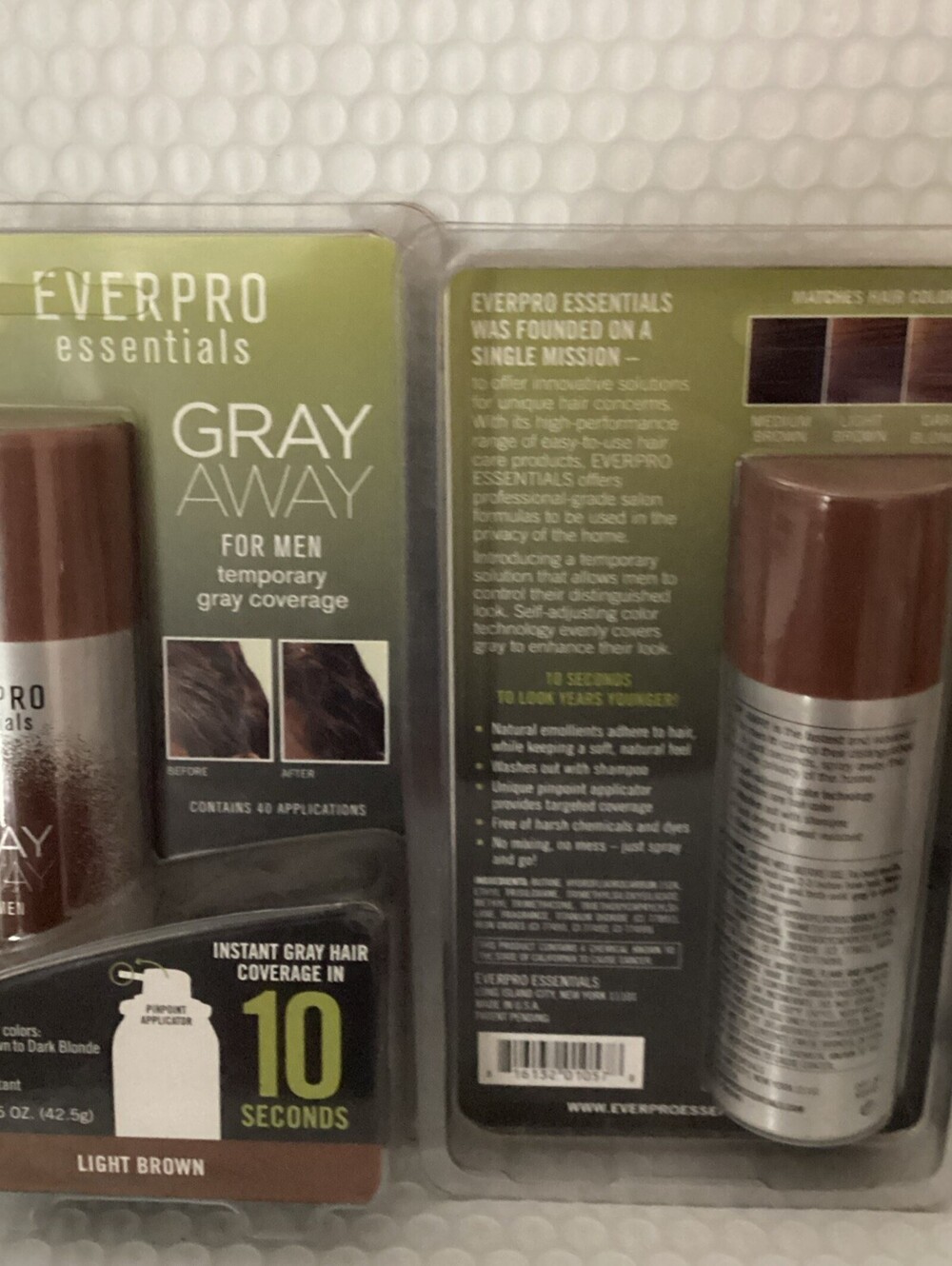 2x Everpro Gray Away For Men Light Brown RARE Discontinued